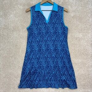 Court Haley Activewear Golf Dress Size Medium Blue Preppy Prep Tennis Pickleball